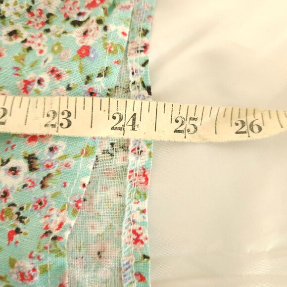 Viola Borghi Womens Medium 100% Linen Floral Short Sleeve Blouse Made In Italy - Picture 7 of 7